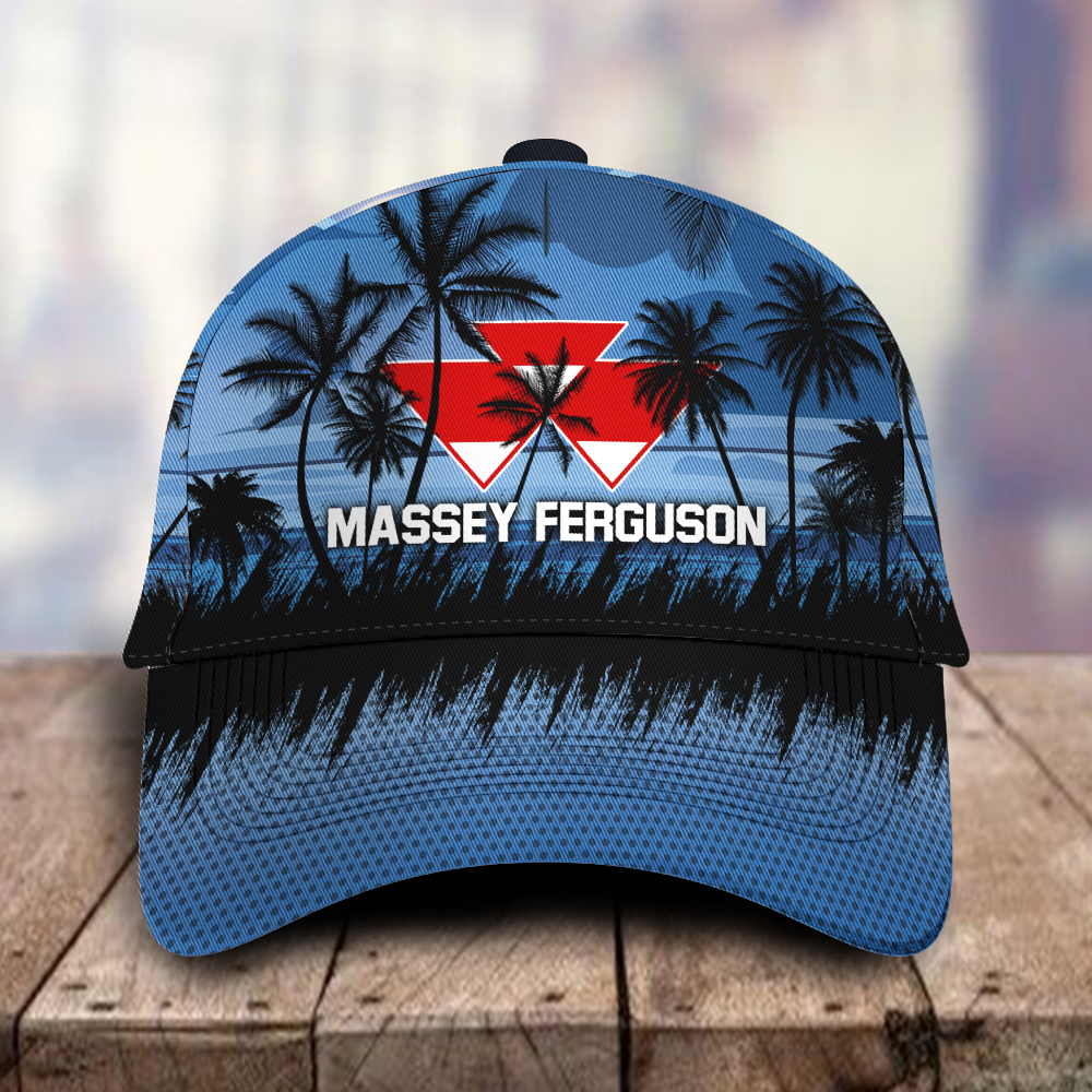 Massey Ferguson 3D Classic Cap Hawaiian Tropical Car Motor Brand Hats Trucker Hats Custom Hats Gifts For Men & Women