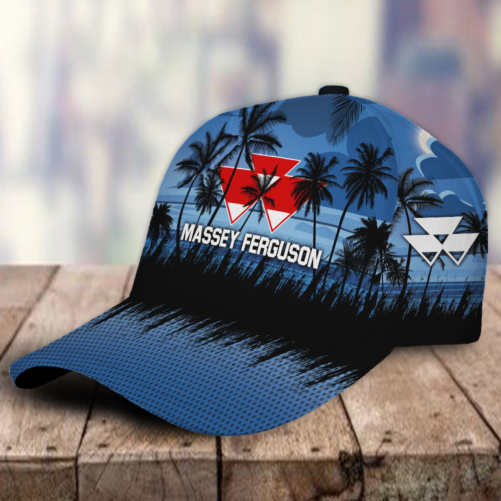 Massey Ferguson 3D Classic Cap Hawaiian Tropical Car Motor Brand Hats Trucker Hats Custom Hats Gifts For Men & Women