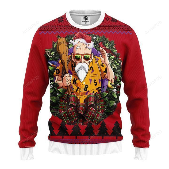 Master Buten Dragon Ball Z Noel Mc Ugly Christmas Sweater Adult 3D Funny Matching for family
