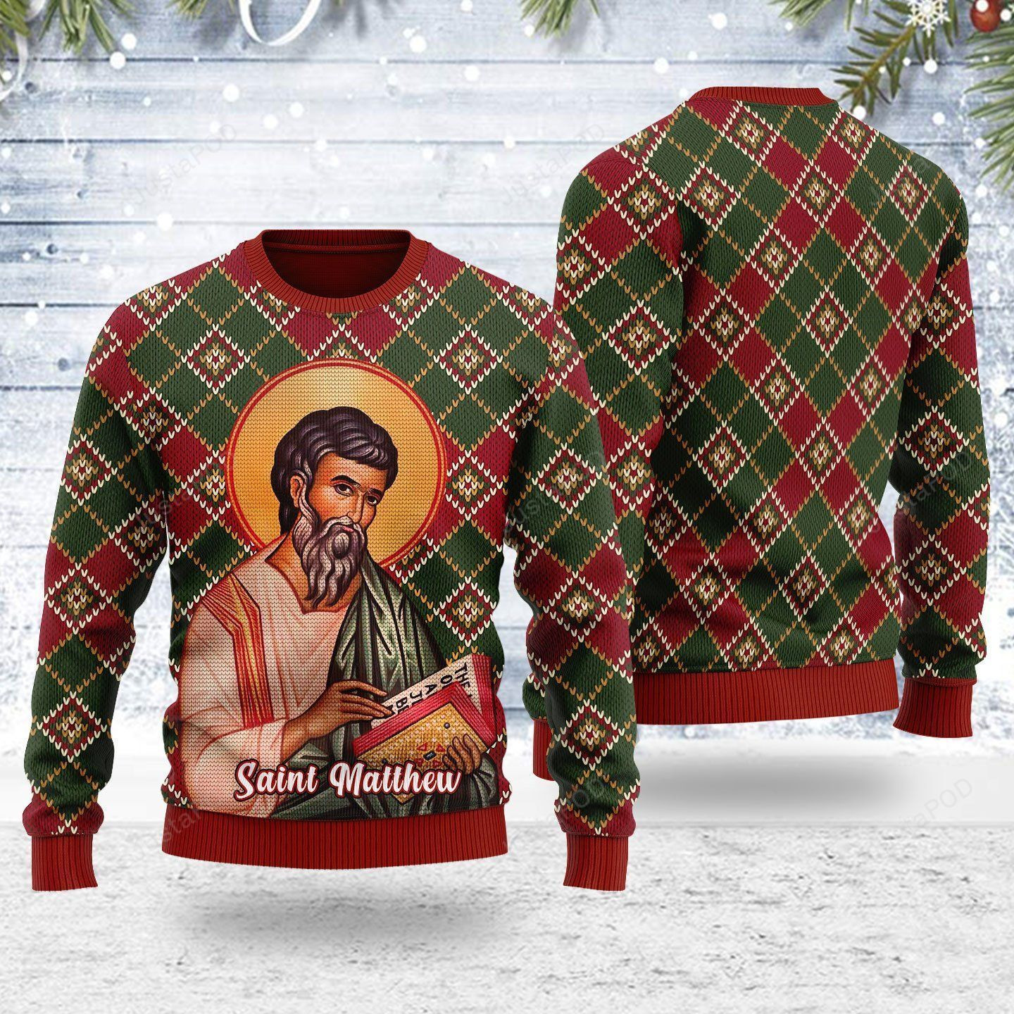 Matthew The Apostle Ugly Christmas Sweater Adult 3D Funny Matching for family