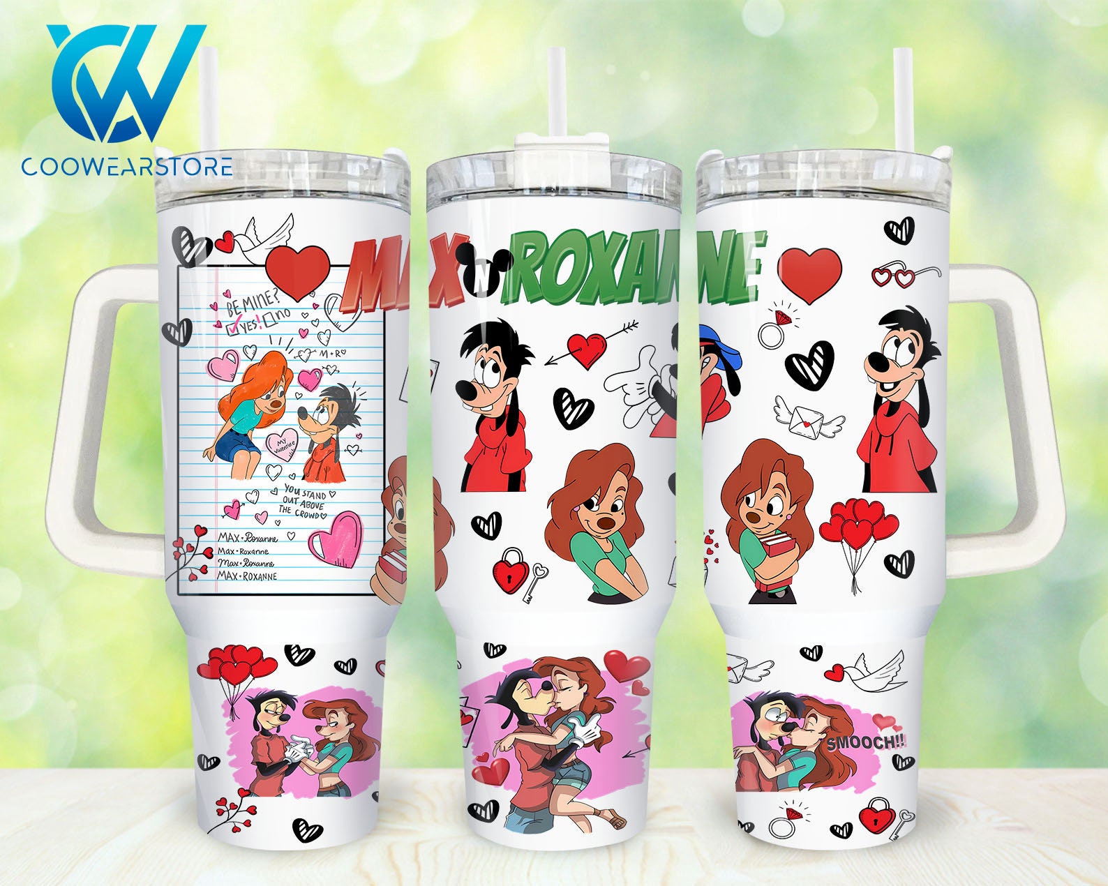 Max And Roxanne A Goofy Movie Cartoon Custom Stanley Cup 40 oz 30 oz Tumbler With HandleTVC2301861