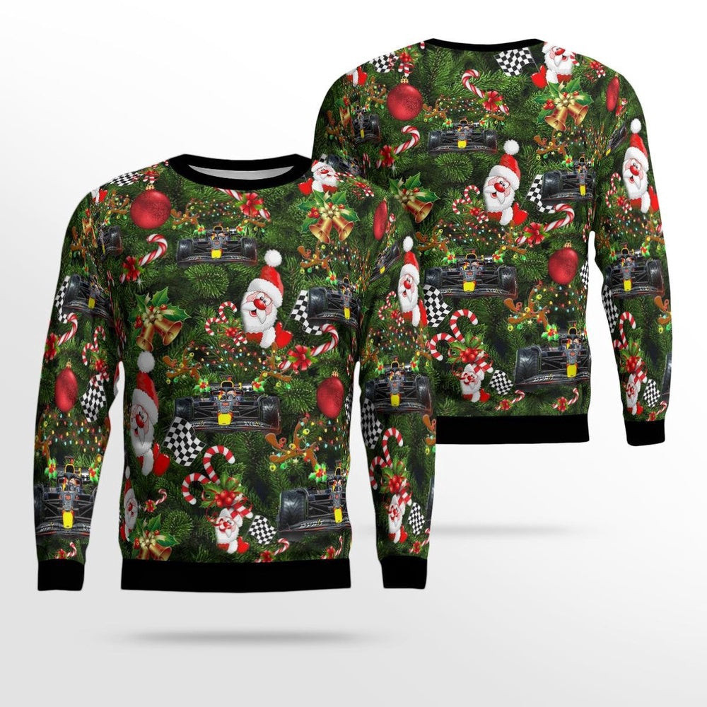 Max Verstappen Formula One Christmas AOP Ugly Sweater Christmas Unisex Sweaters Gift For Christmas