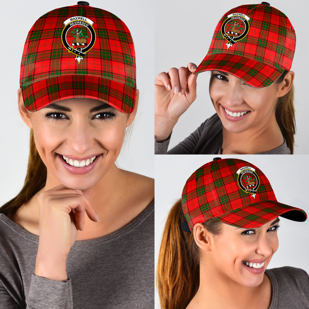 Maxwell Modern Tartan Baseball Cap, Tartan Plaid Cap with Family Crest K23 Trucker Hats Custom Hats Gifts For Men & Women