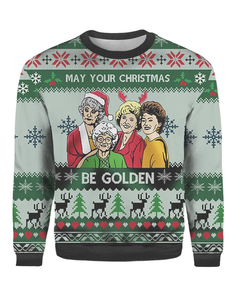 May Your Christmas Be Golden Ugly Christmas Sweater