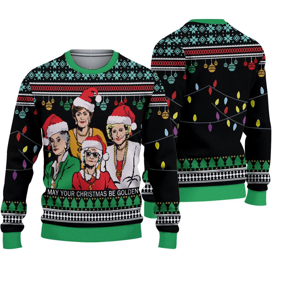 May Your Christmas Be Golden Ugly Christmas Sweater