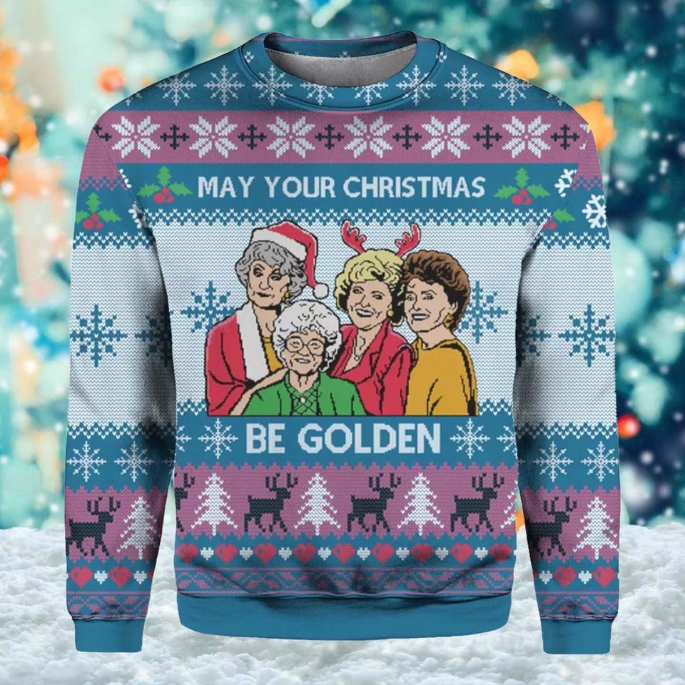 May Your Christmas Be Golden Ugly Christmas Sweater