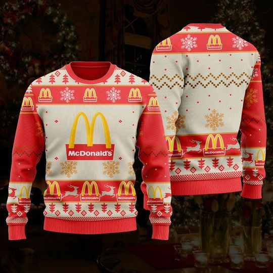 Mc Donalds Ugly Christmas Sweater Adult 3D Funny Matching for family