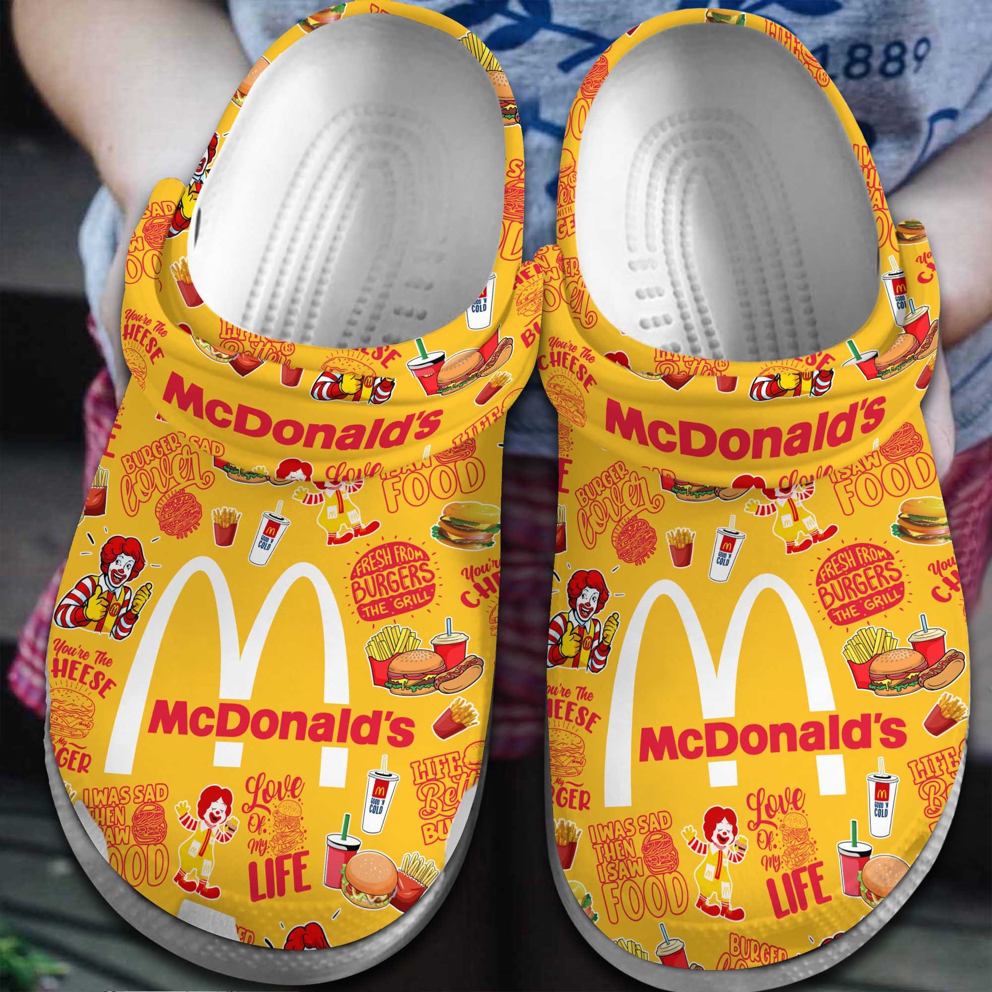 Mcdonald Crocs Crocband Clogs Shoes Comfortable For Men Women and Kids
