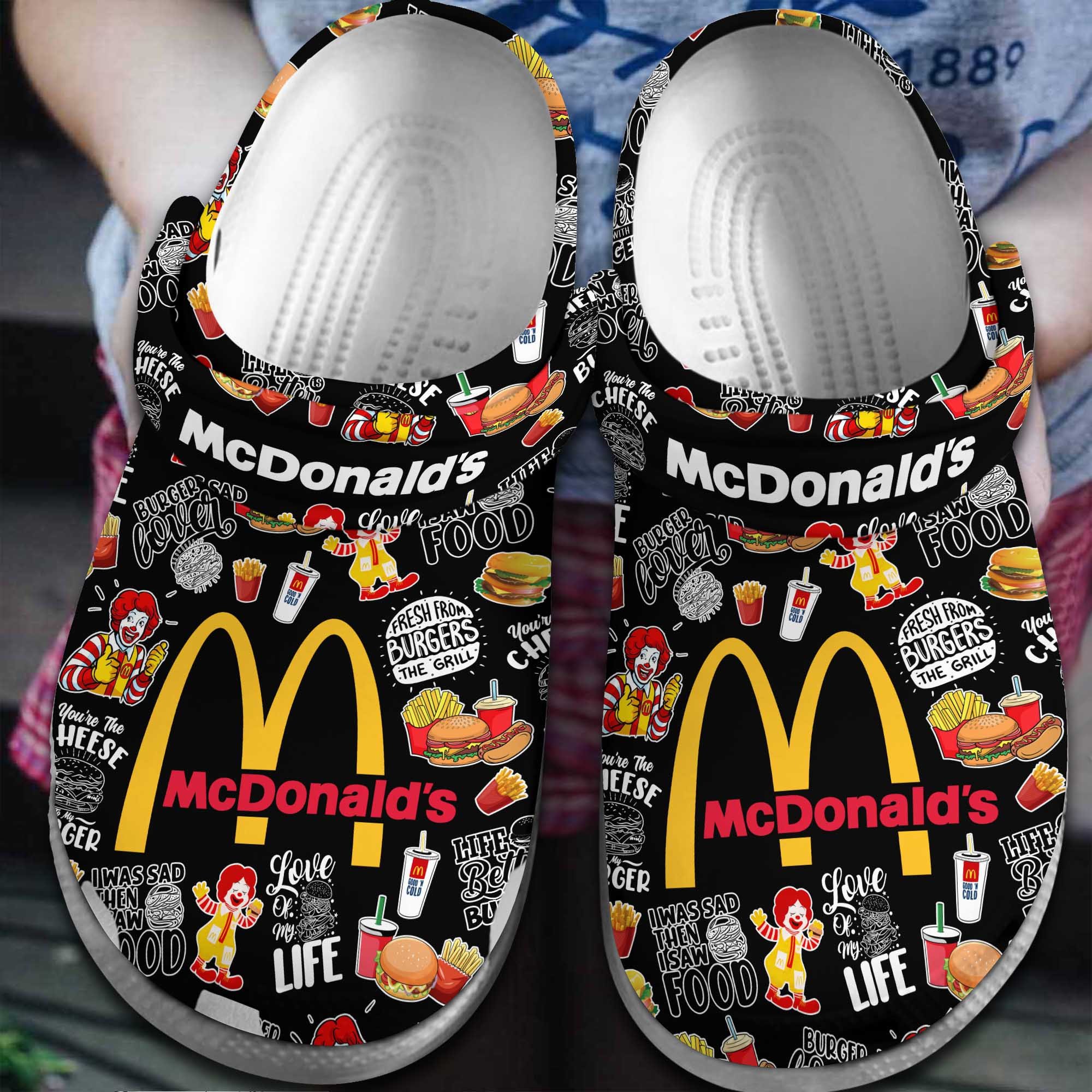Mcdonald Crocs Crocband Clogs Shoes Comfortable For Men Women and Kids