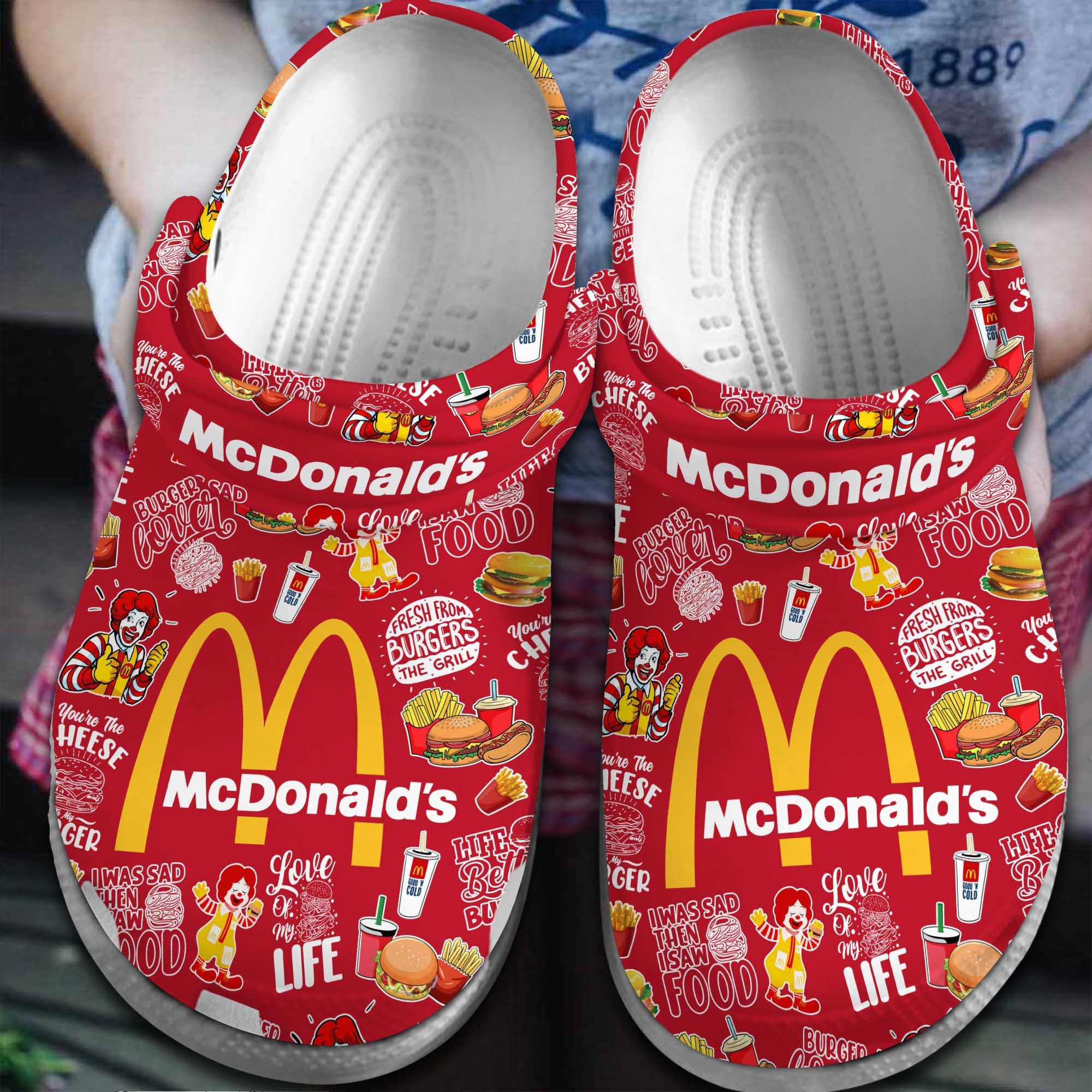 Mcdonald Crocs Crocband Clogs Shoes Comfortable For Men Women and Kids