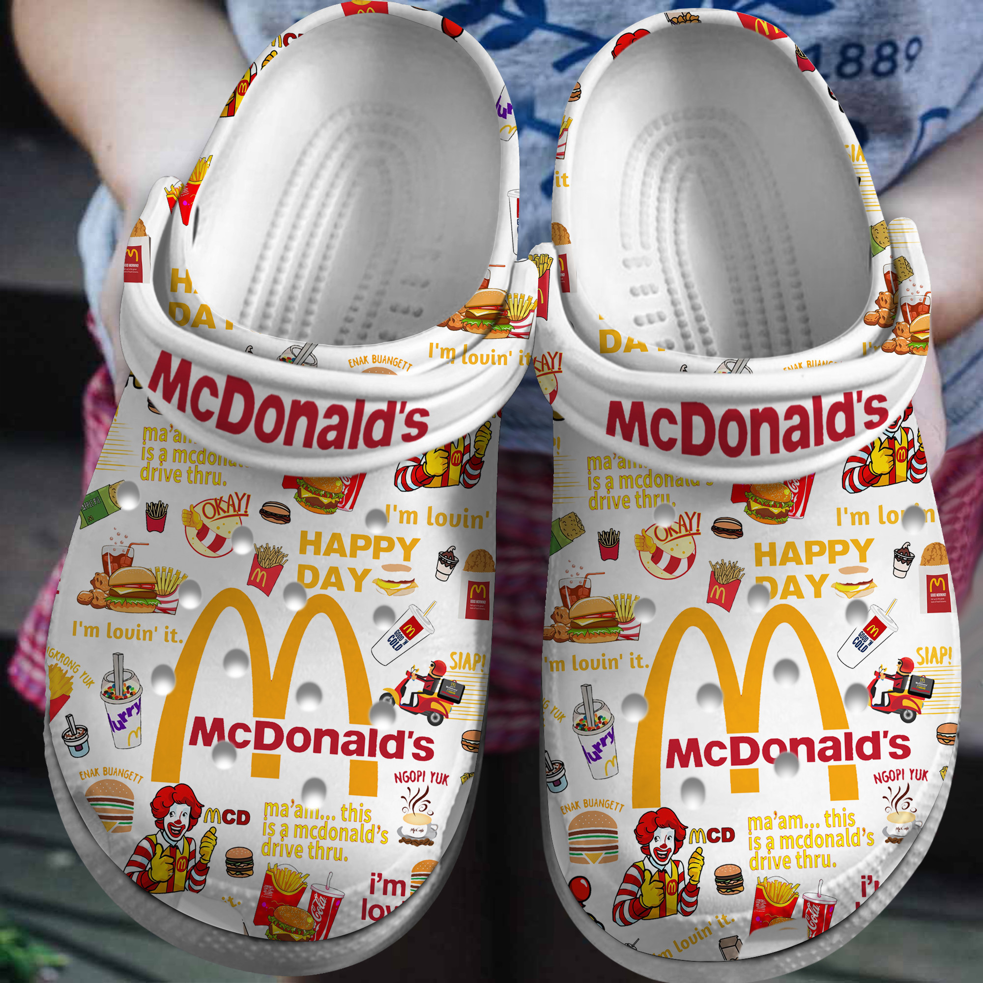 McDonald's Crocs Crocband Clogs Shoes Comfortable For Men Women and Kids
