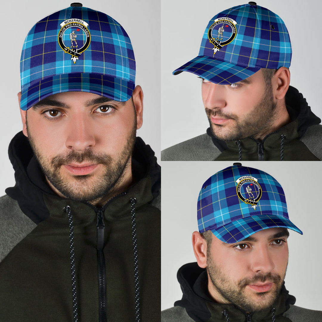 McKerrell Tartan Baseball Cap, Tartan Plaid Cap with Family Crest K23 Trucker Hats Custom Hats Gifts For Men & Women