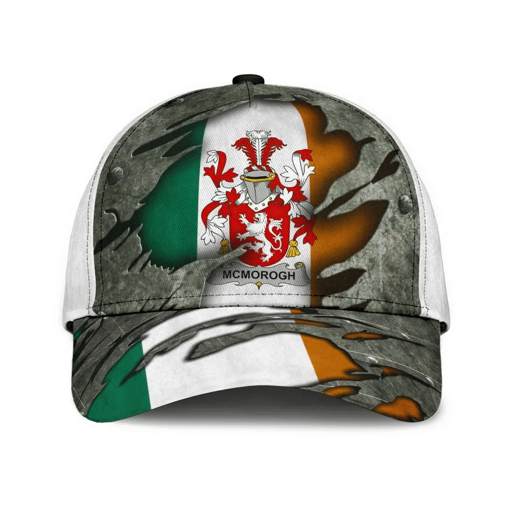 Mcmorogh Coat Of Arms - Irish Family Crest Hat Classic Cap 3D Trucker Hats Custom Hats Gifts For Men & Women