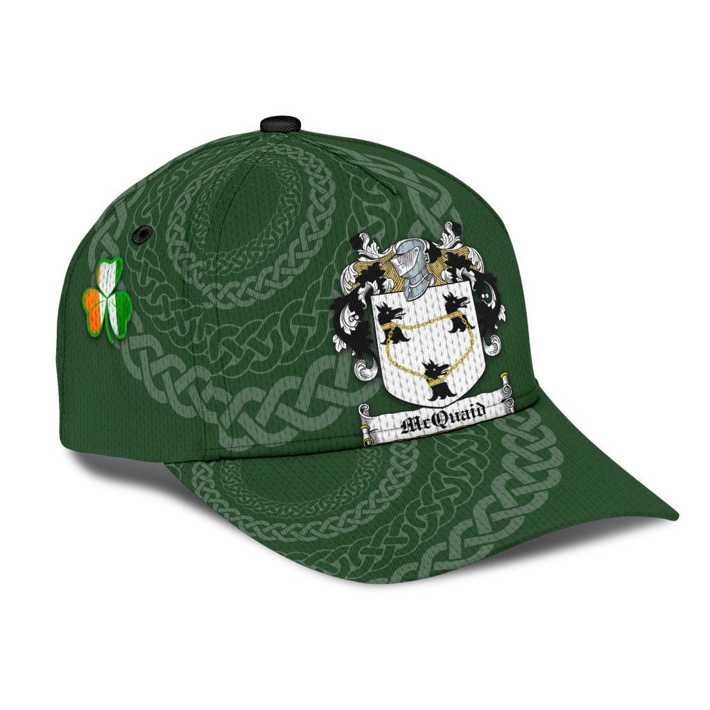 Mcquaid Coat Of Arms - Irish Family Crest St Patrick's Day Hat Classic Cap Trucker Hats Custom Hats Gifts For Men & Women