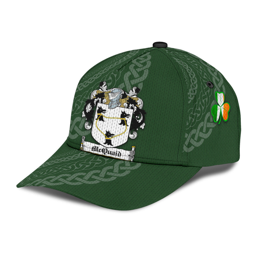 Mcquaid Coat Of Arms - Irish Family Crest St Patrick's Day Hat Classic Cap Trucker Hats Custom Hats Gifts For Men & Women