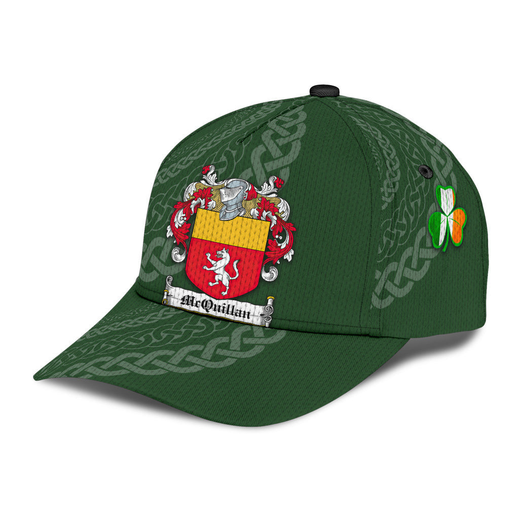 Mcquillan Coat Of Arms - Irish Family Crest St Patrick's Day Hat Classic Cap Trucker Hats Custom Hats Gifts For Men & Women