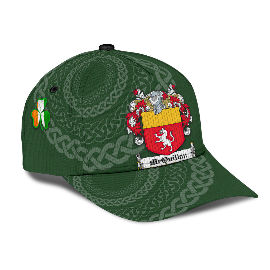 Mcquillan Coat Of Arms - Irish Family Crest St Patrick's Day Hat Classic Cap Trucker Hats Custom Hats Gifts For Men & Women
