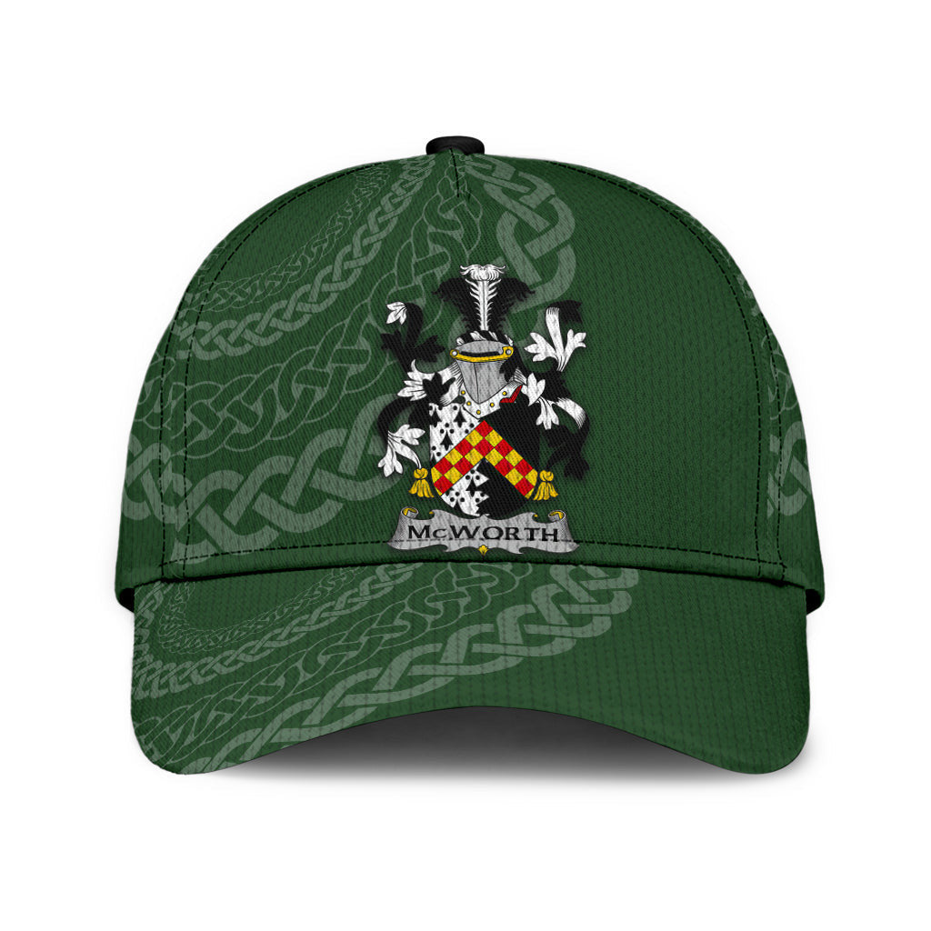 Mcworth Coat Of Arms - Irish Family Crest St Patrick's Day Hat Classic Cap Trucker Hats Custom Hats Gifts For Men & Women
