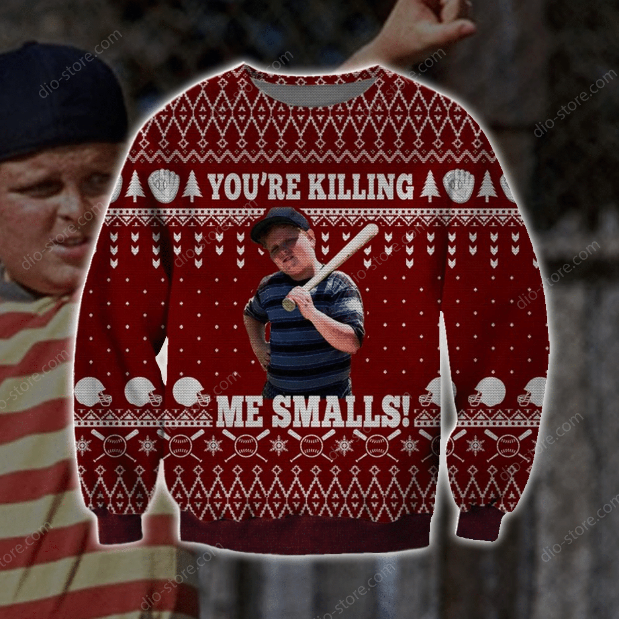 Me Smalls Knitting Pattern 3D Print Ugly Christmas Sweater Adult 3D Funny Matching for family