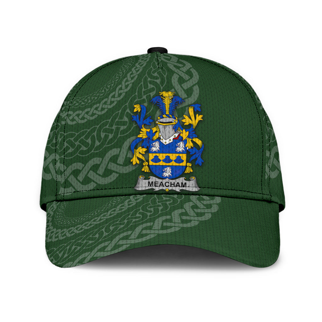 Meacham Coat Of Arms - Irish Family Crest St Patrick's Day Hat Classic Cap Trucker Hats Custom Hats Gifts For Men & Women