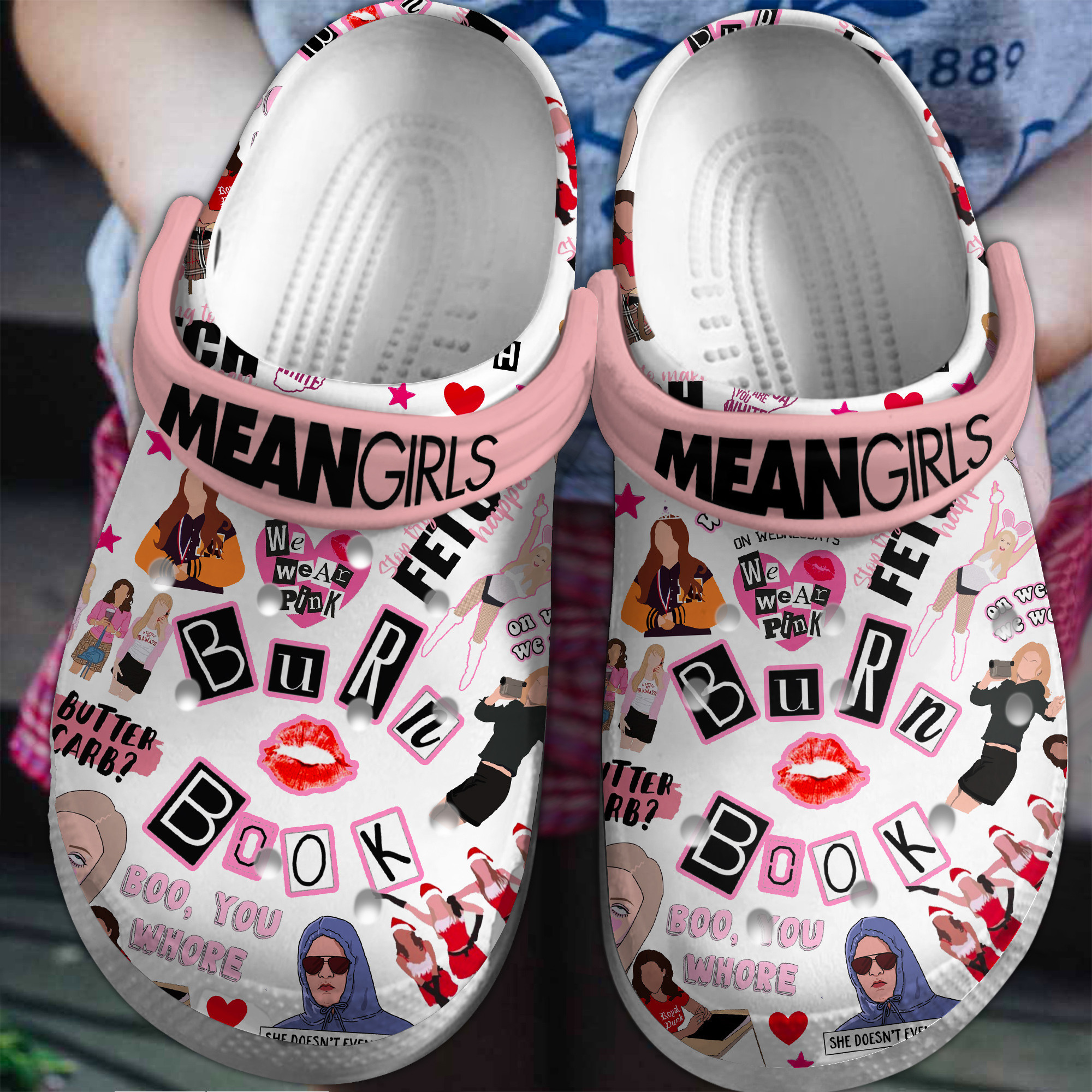 Mean Girls Movie Crocs Crocband Clogs Shoes Comfortable For Men Women and Kids