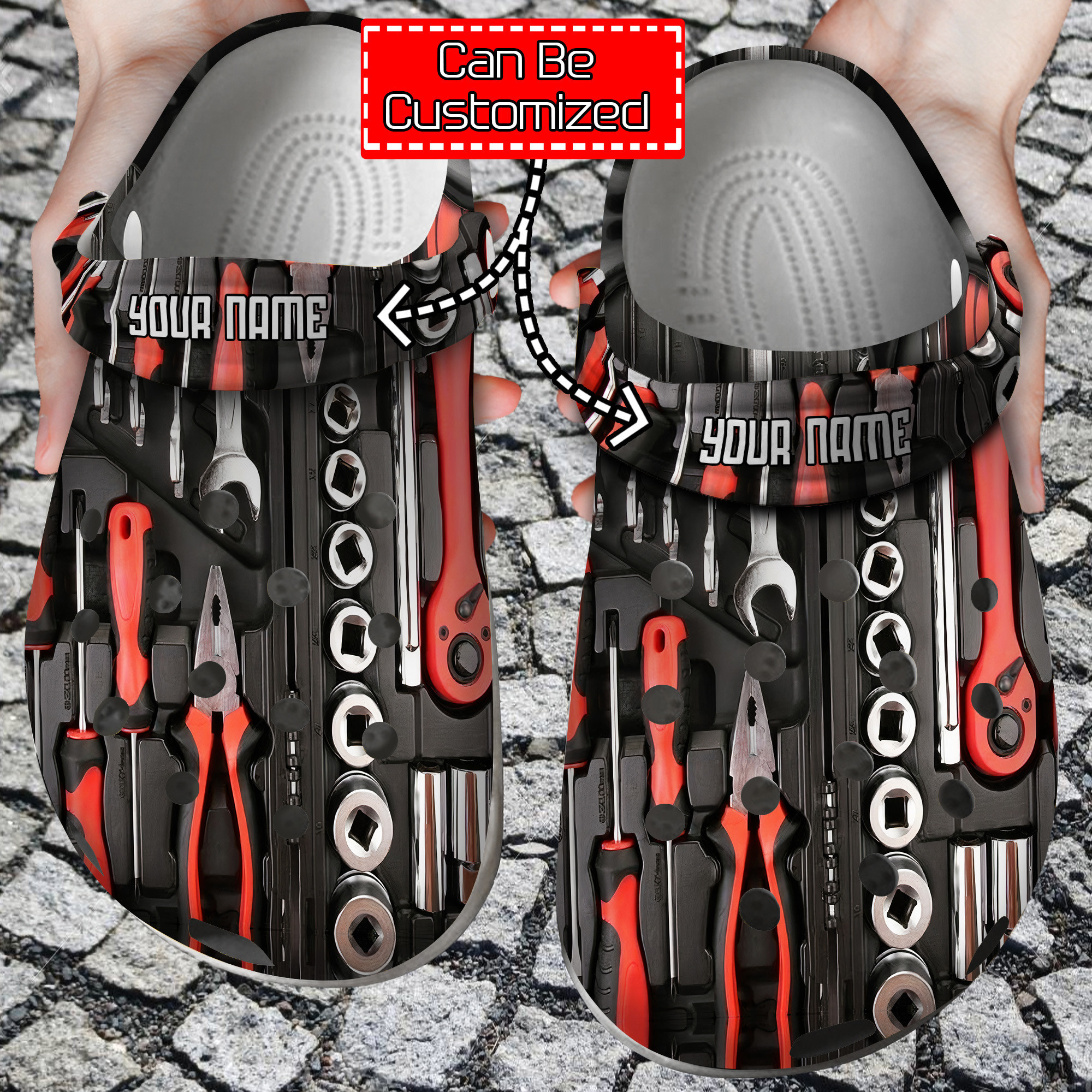 Mechanic Personalized Mechanic Oil Drip Automotive Tools Clog Shoes