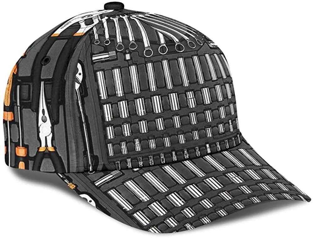 Mechanic Toolbox Sets Black Simple and Beautiful 3D Printed Unisex Hat Classic Cap Trucker Hats Custom Hats Gifts For Men & Women