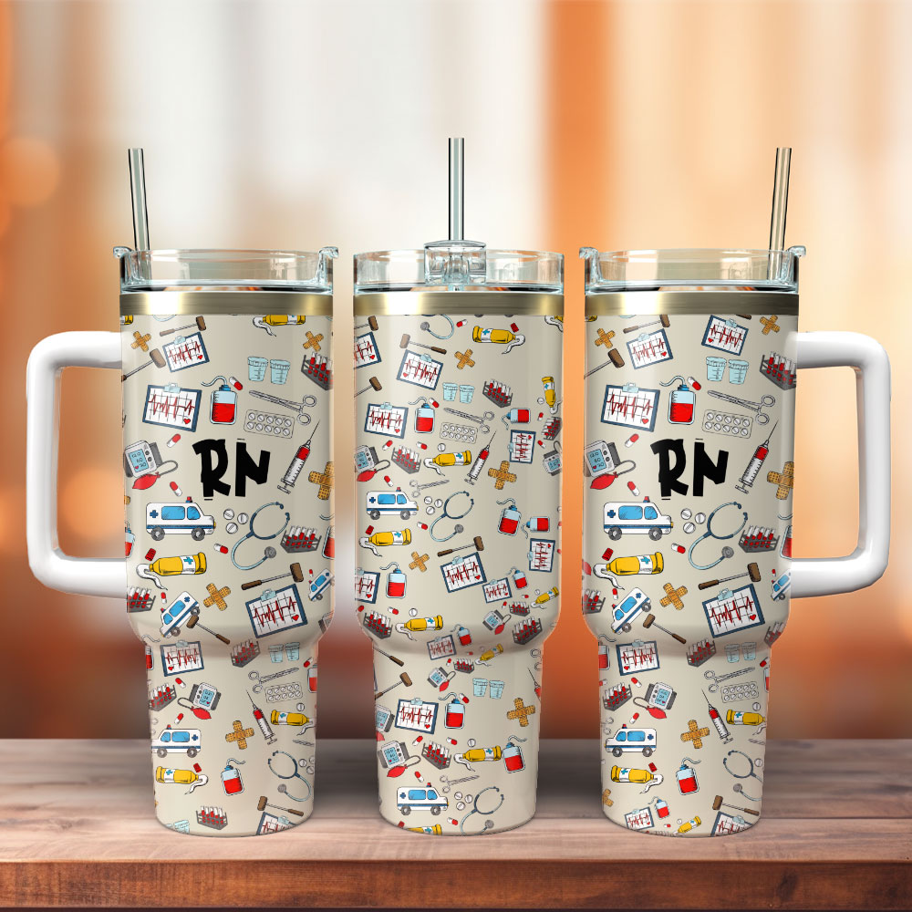 Medical Equipments Pattern Artwork Custom Stanley Cup 40 oz 30 oz Tumbler With HandleTVC2301237