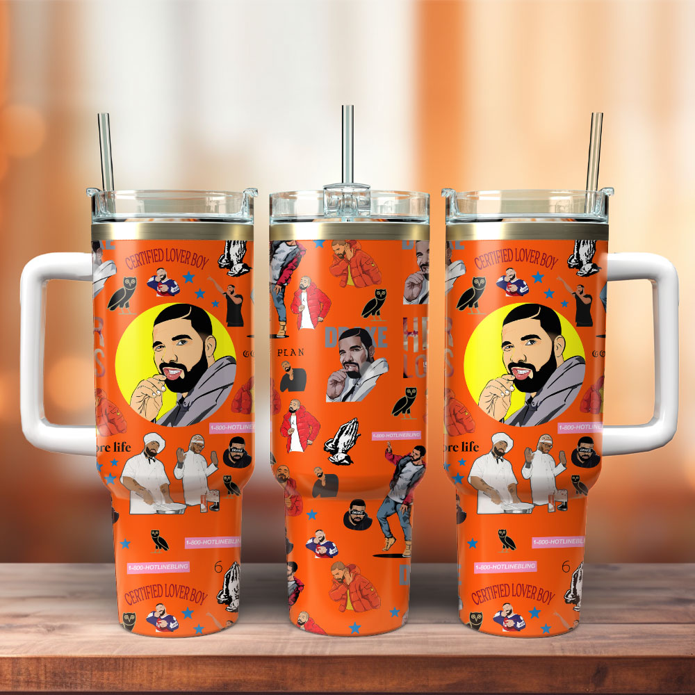 Meek Mill Drake Cartoon Anime Custom Stanley Cup 40 oz 30 oz Tumbler With HandleTVC2301237