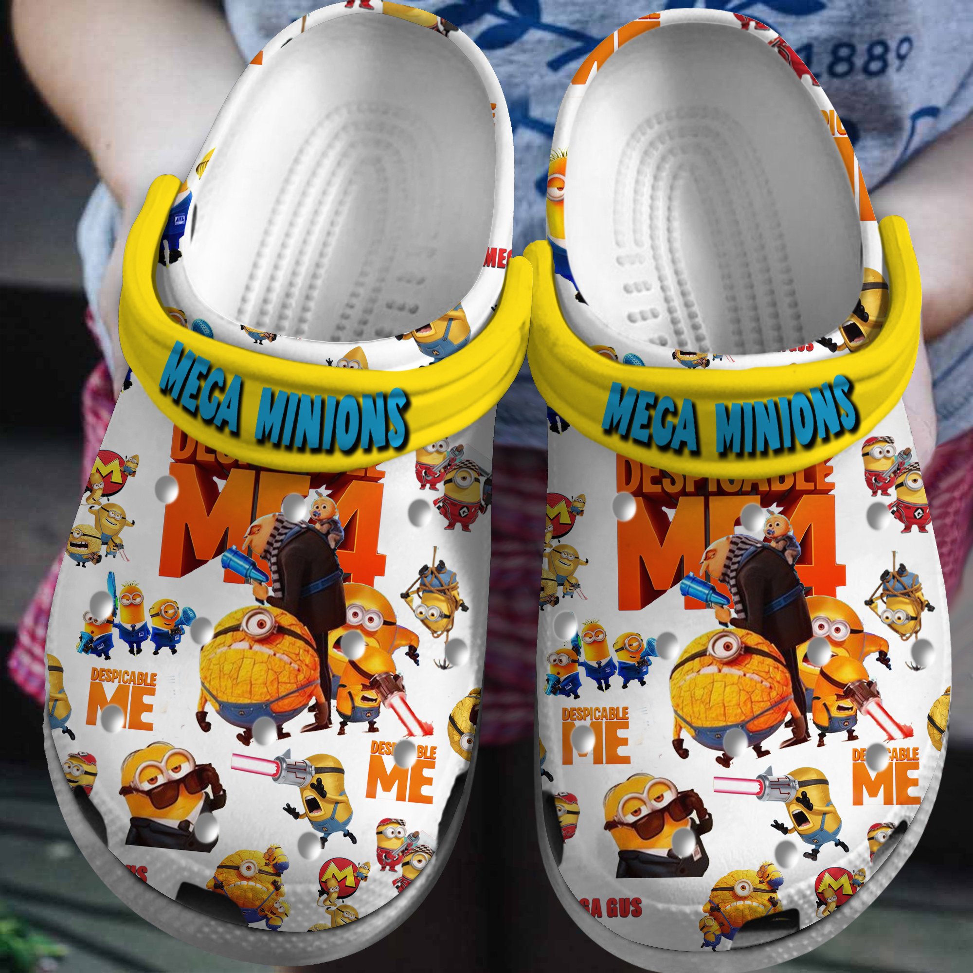 Mega Minions Cartoon Crocs Crocband Clogs Shoes Comfortable For Men Women and Kids