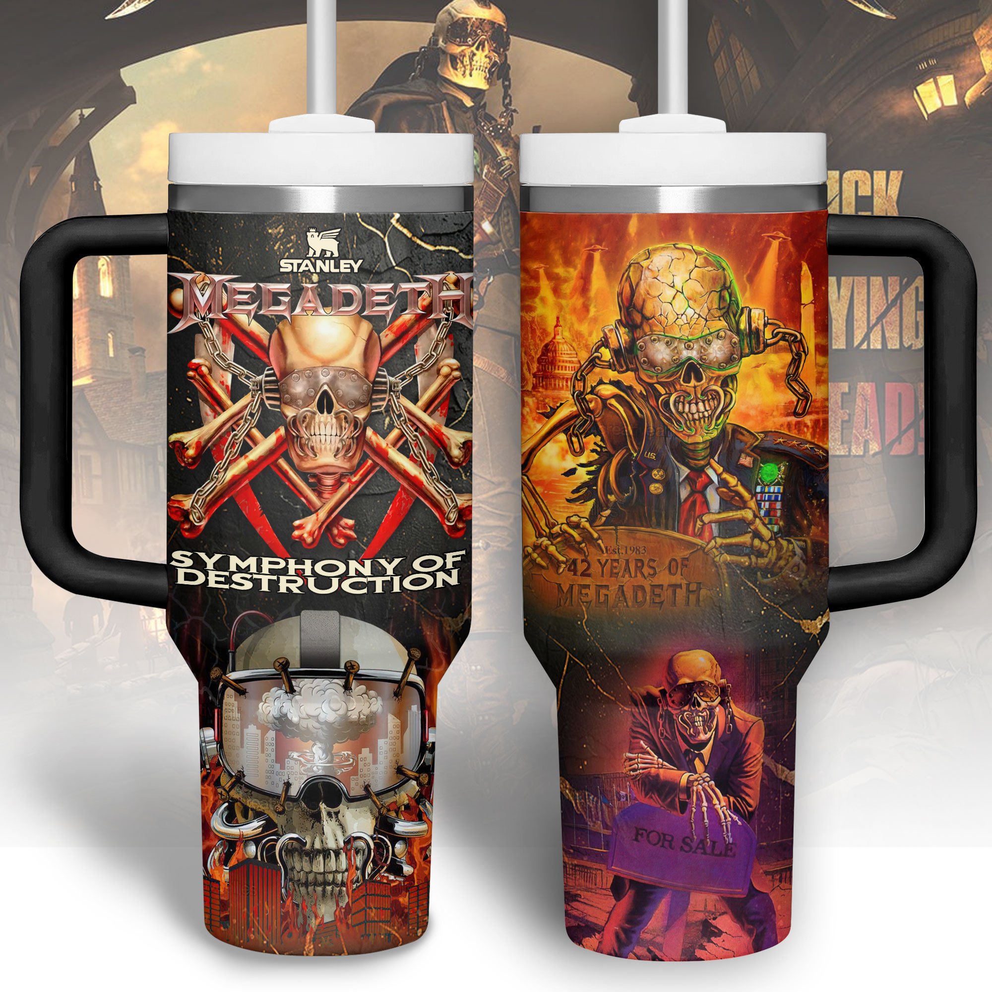 Megadeth Music Custom Stanley Cup 40 oz 30 oz Tumbler With HandleTVC2301279