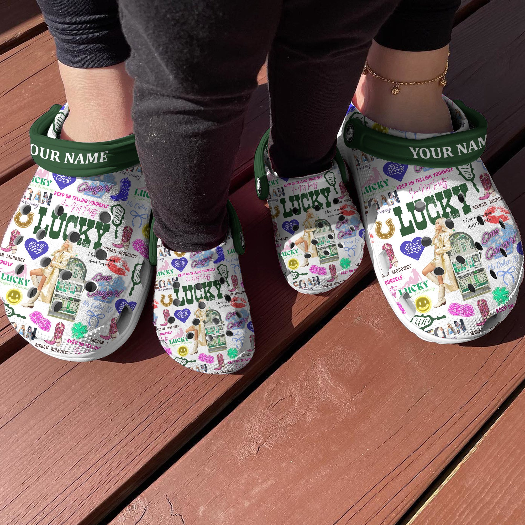 Megan Morrone Lucky Music Crocs Crocband Clogs Shoes Comfortable For Men Women and Kids - Image 2