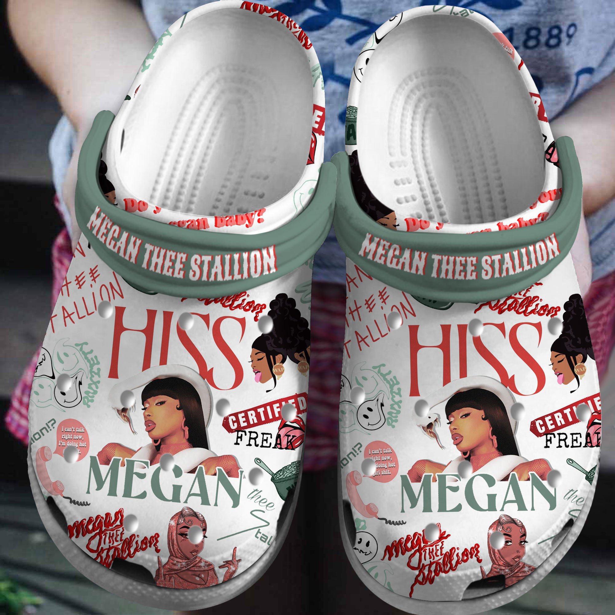 Megan Thee Stallion Music Crocs Crocband Clogs Shoes Comfortable For Men Women and Kids