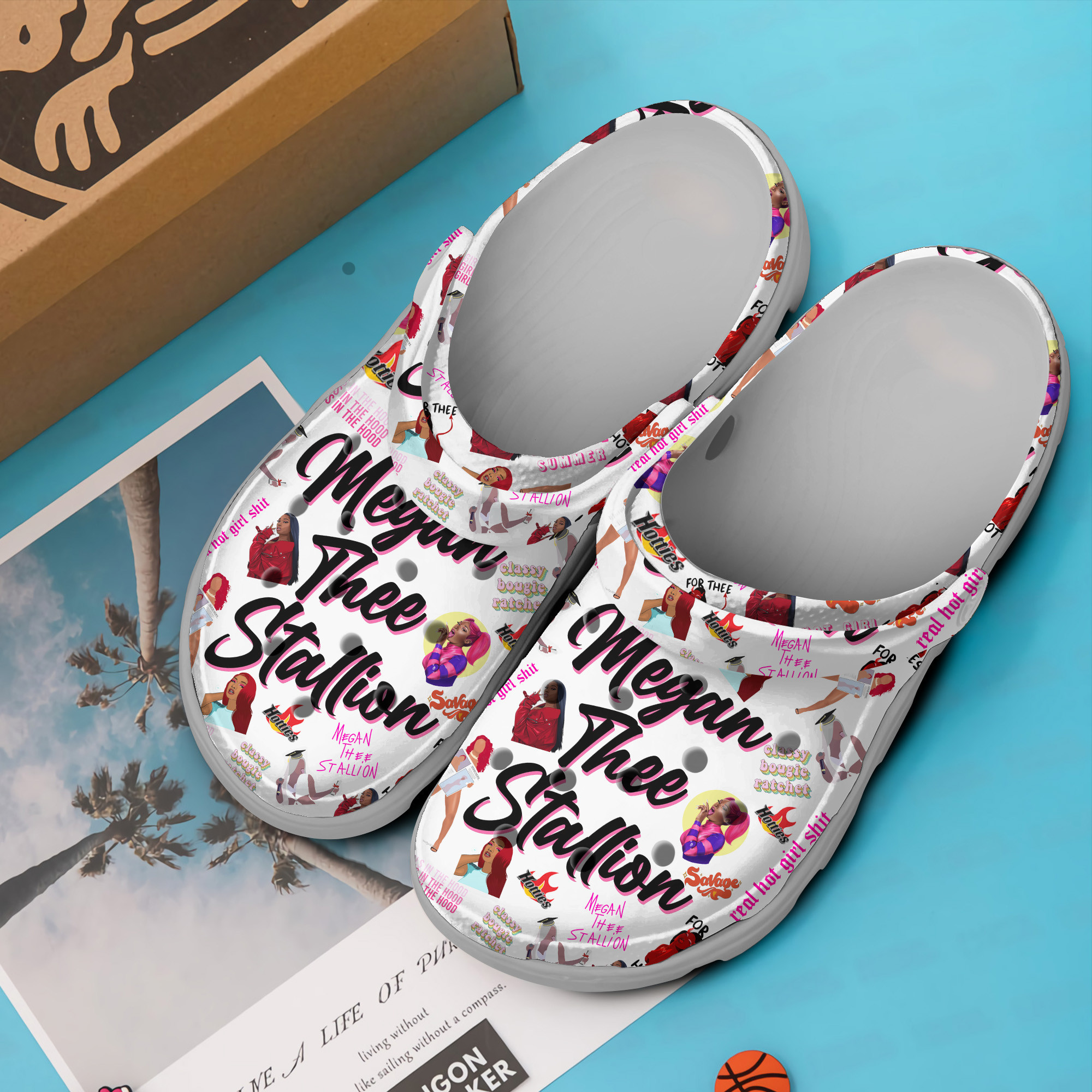 Megan Thee Stallion Music Crocs Crocband Clogs Shoes Comfortable For Men Women and Kids - Image 2