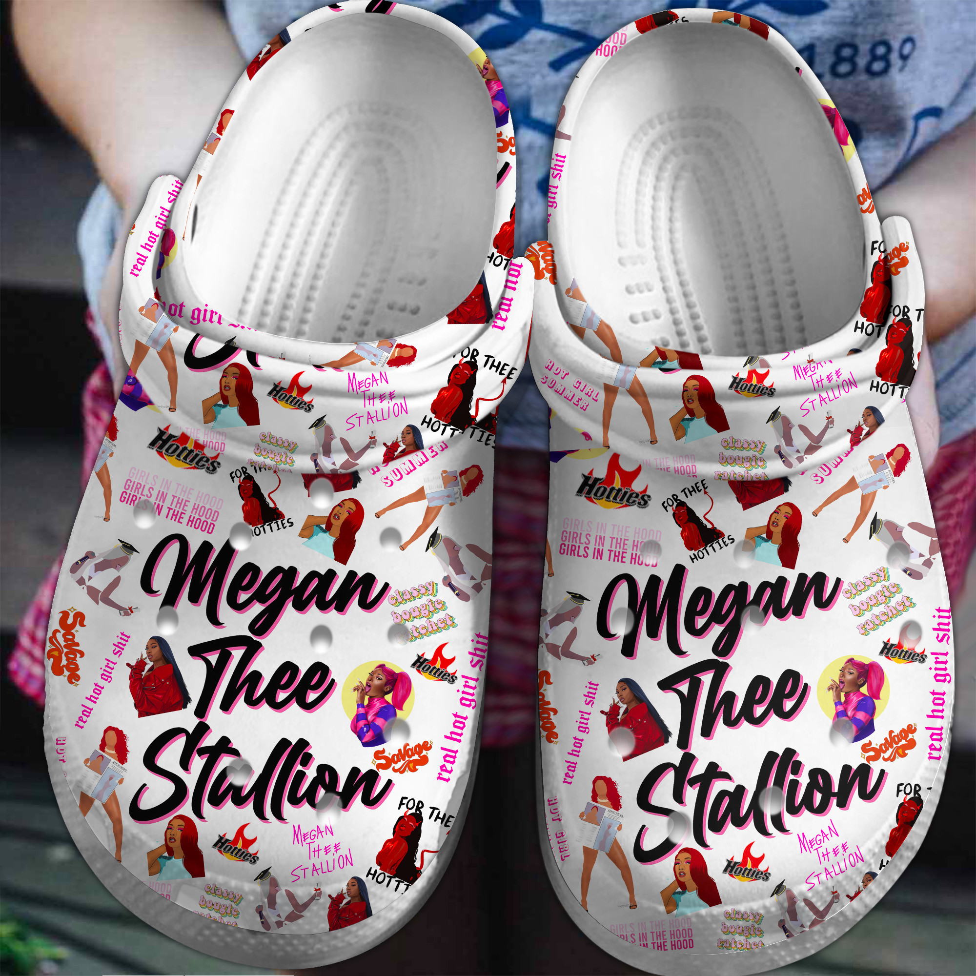 Megan Thee Stallion Music Crocs Crocband Clogs Shoes Comfortable For Men Women and Kids