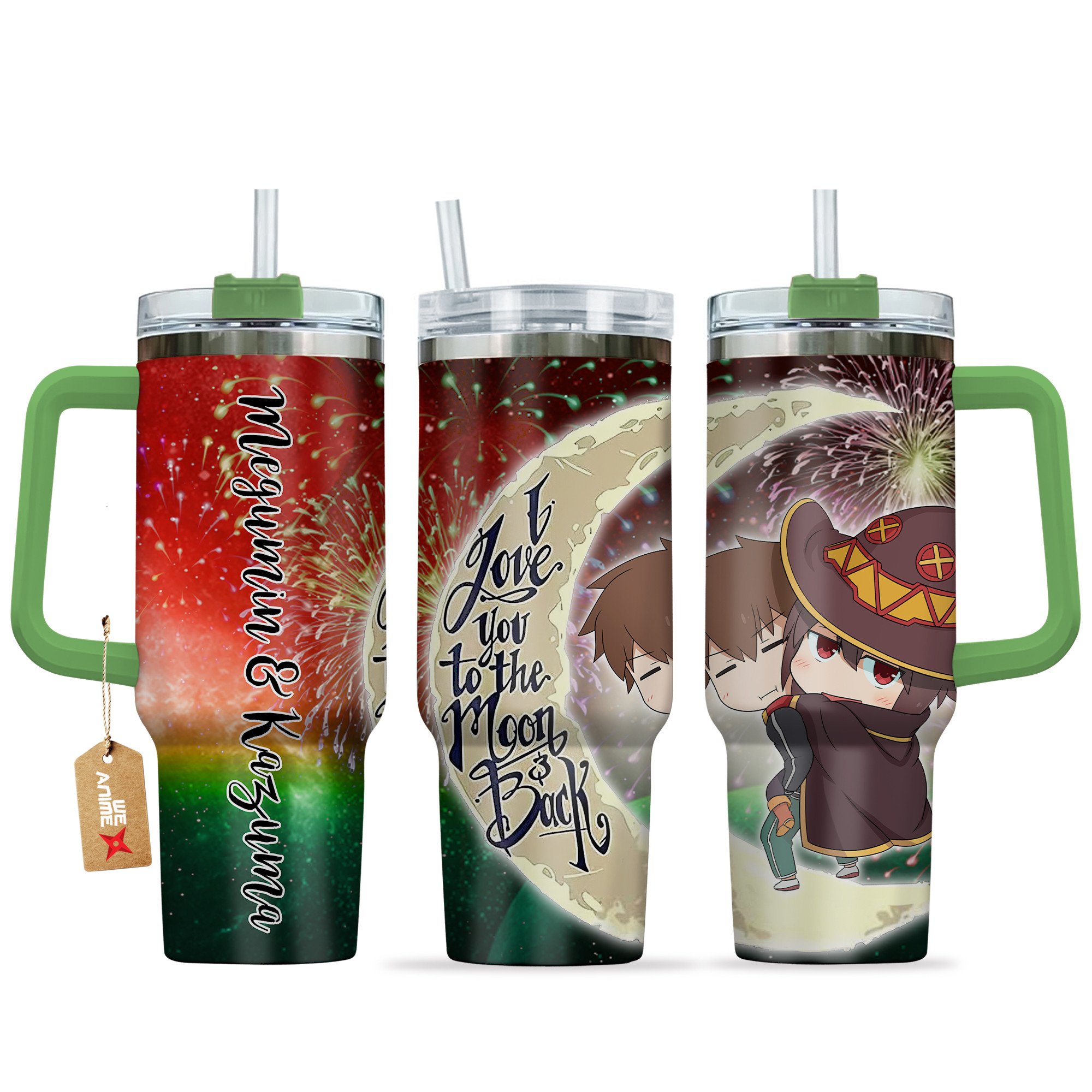 Megumin & Kazuma Konosuba Anime Valentine Custom Stanley Cup 40 oz 30 oz Tumbler With HandleTVC2301166