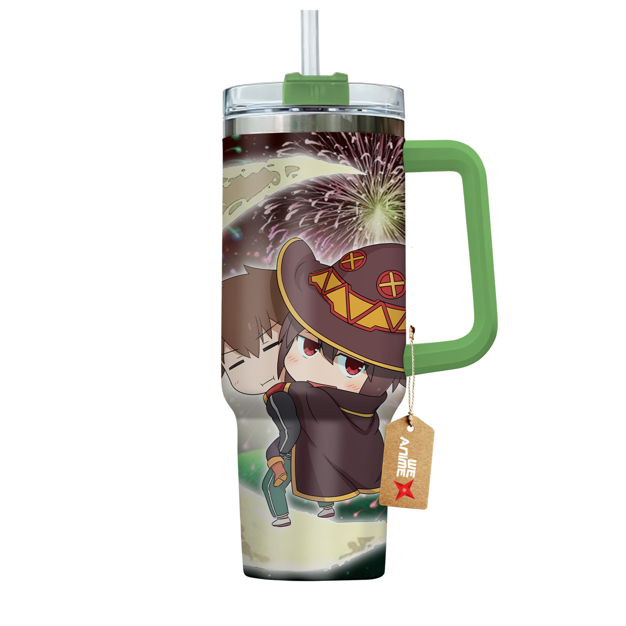 Megumin & Kazuma Konosuba Anime Valentine Custom Stanley Cup 40 oz 30 oz Tumbler With HandleTVC2301166 - Image 4