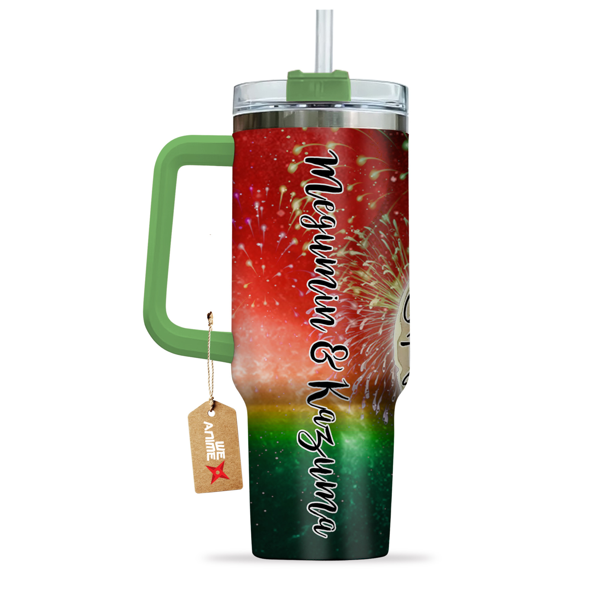 Megumin & Kazuma Konosuba Anime Valentine Custom Stanley Cup 40 oz 30 oz Tumbler With HandleTVC2301166 - Image 3