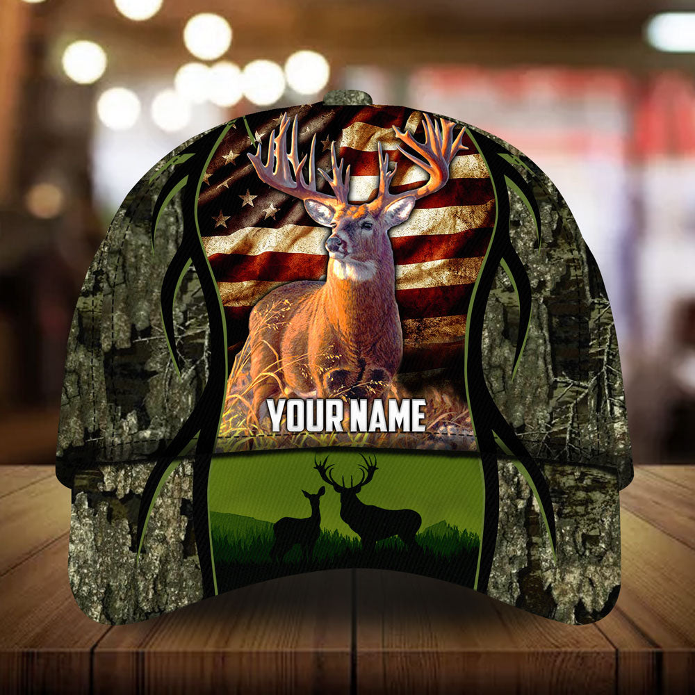 Melandrach Presna Deer Hunting Hats 3D Multicolored Camo Personalized Trucker Hats Custom Hats Gifts For Men & Women