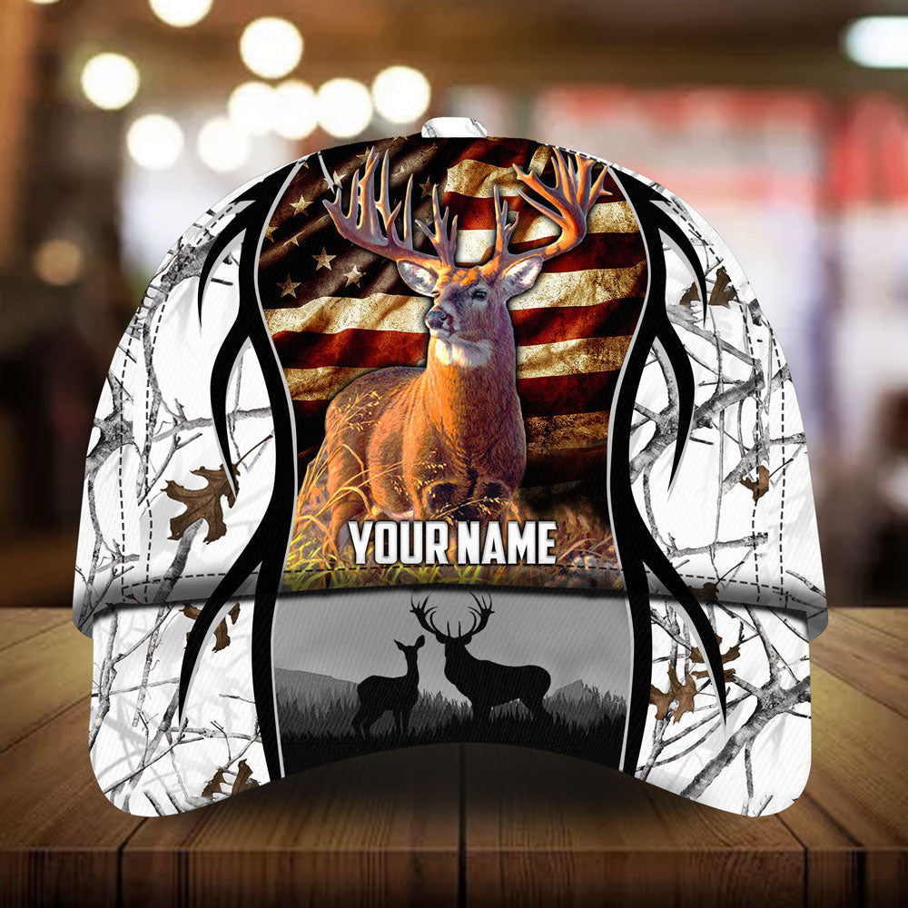 Melandrach Presna Deer Hunting Hats 3D Multicolored Camo Personalized Trucker Hats Custom Hats Gifts For Men & Women