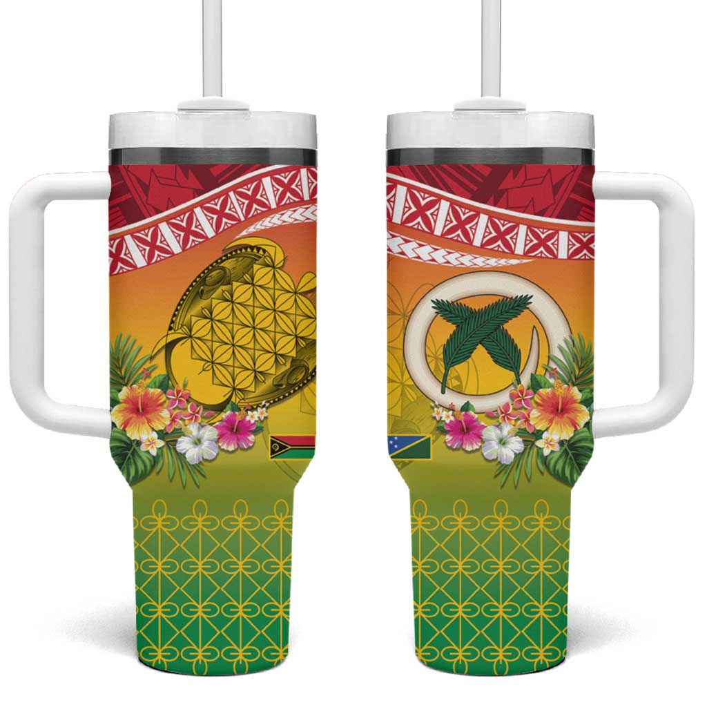 Melanesian NiVanuatu Sea Turtle with Sand Drawing Custom Stanley Cup 40 oz 30 oz Tumbler With HandleTVC2301362