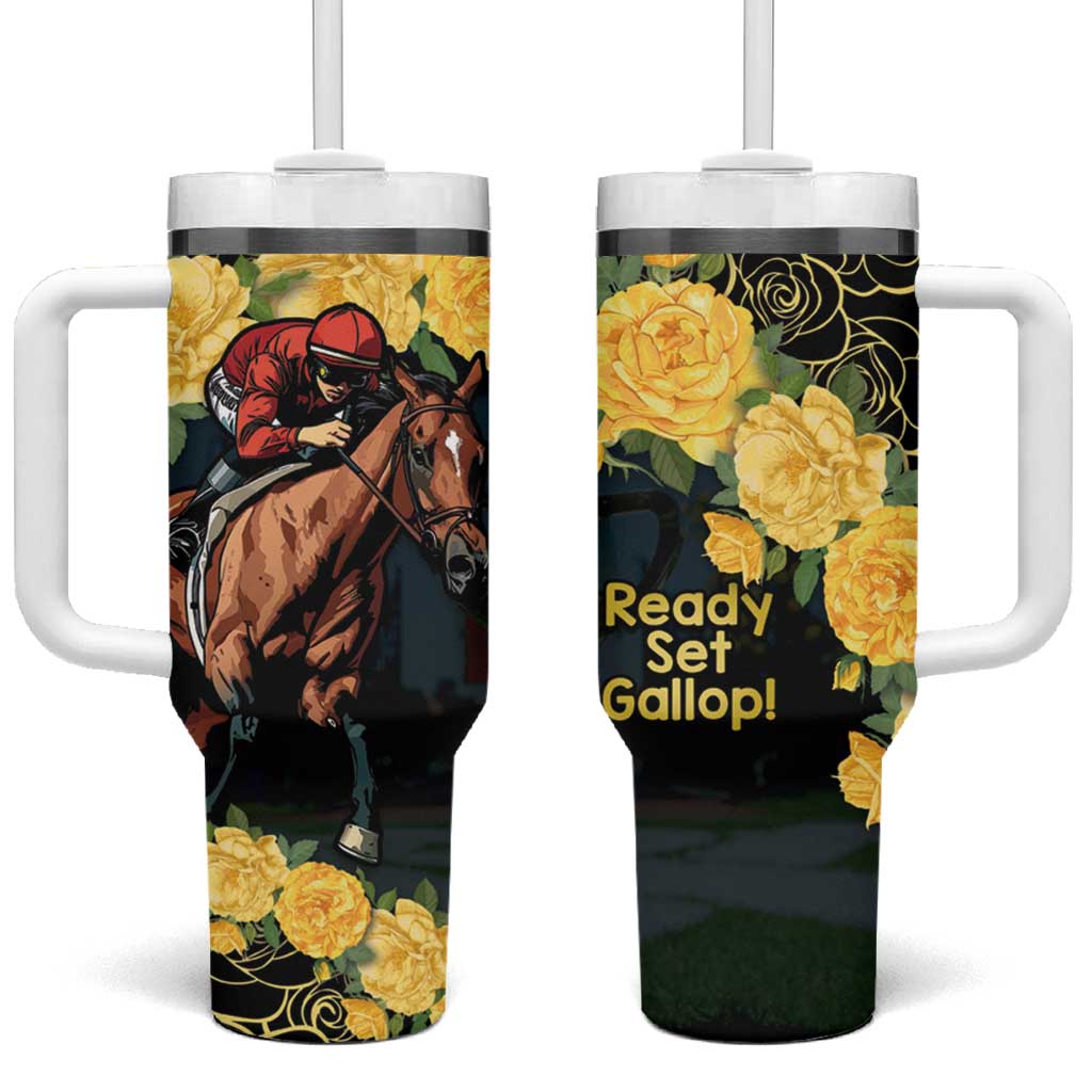 Melbourne Horse Racing Yellow Roses – Ready Set Gallop! Custom Stanley Cup 40 oz 30 oz Tumbler With HandleTVC2301326 - Image 2