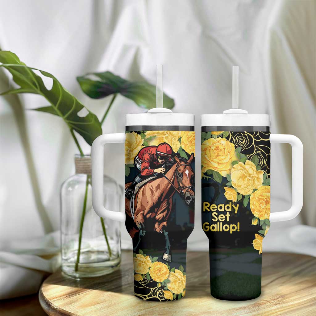 Melbourne Horse Racing Yellow Roses – Ready Set Gallop! Custom Stanley Cup 40 oz 30 oz Tumbler With HandleTVC2301326 - Image 9