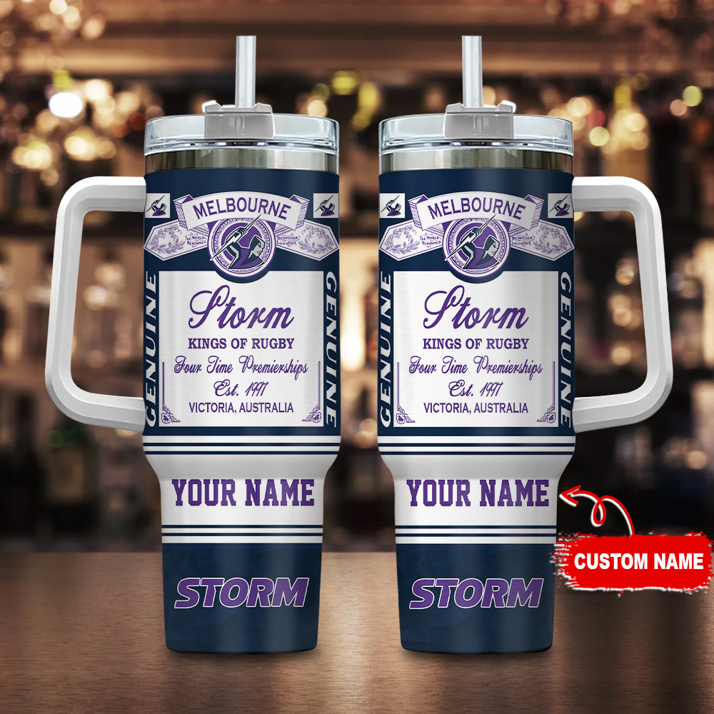 Melbourne Storm Kings of Rugby NRL Custom Stanley Cup 40 oz 30 oz Tumbler With HandleTVC230114