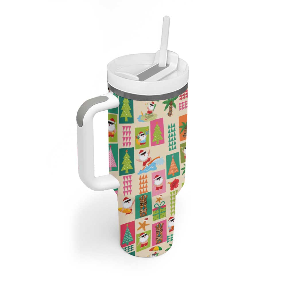 Mele Kalikimaka Hawaii Christmas Funny Santan Hippie Custom Stanley Cup 40 oz 30 oz Tumbler With HandleTVC2301361 - Image 2