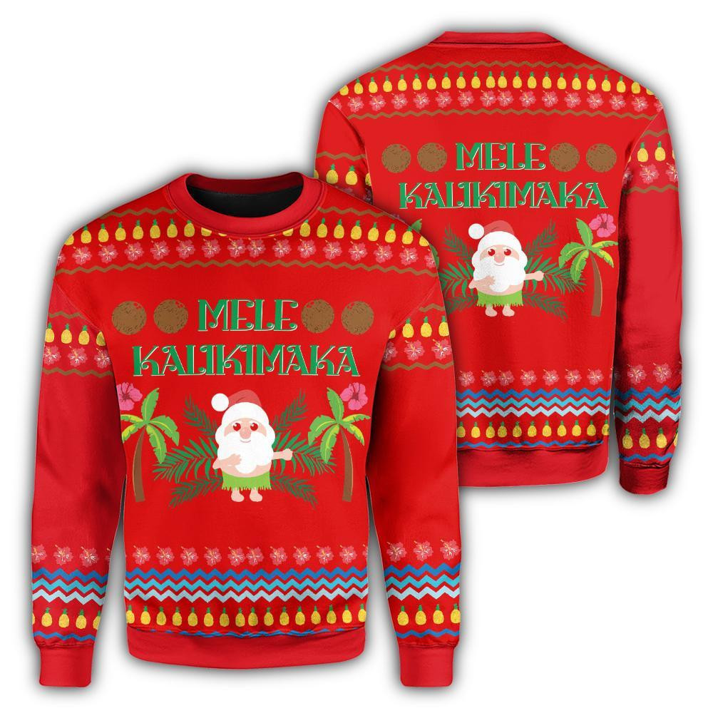 Mele Kalikimaka Ugly Christmas Sweater Adult 3D Funny Matching for family