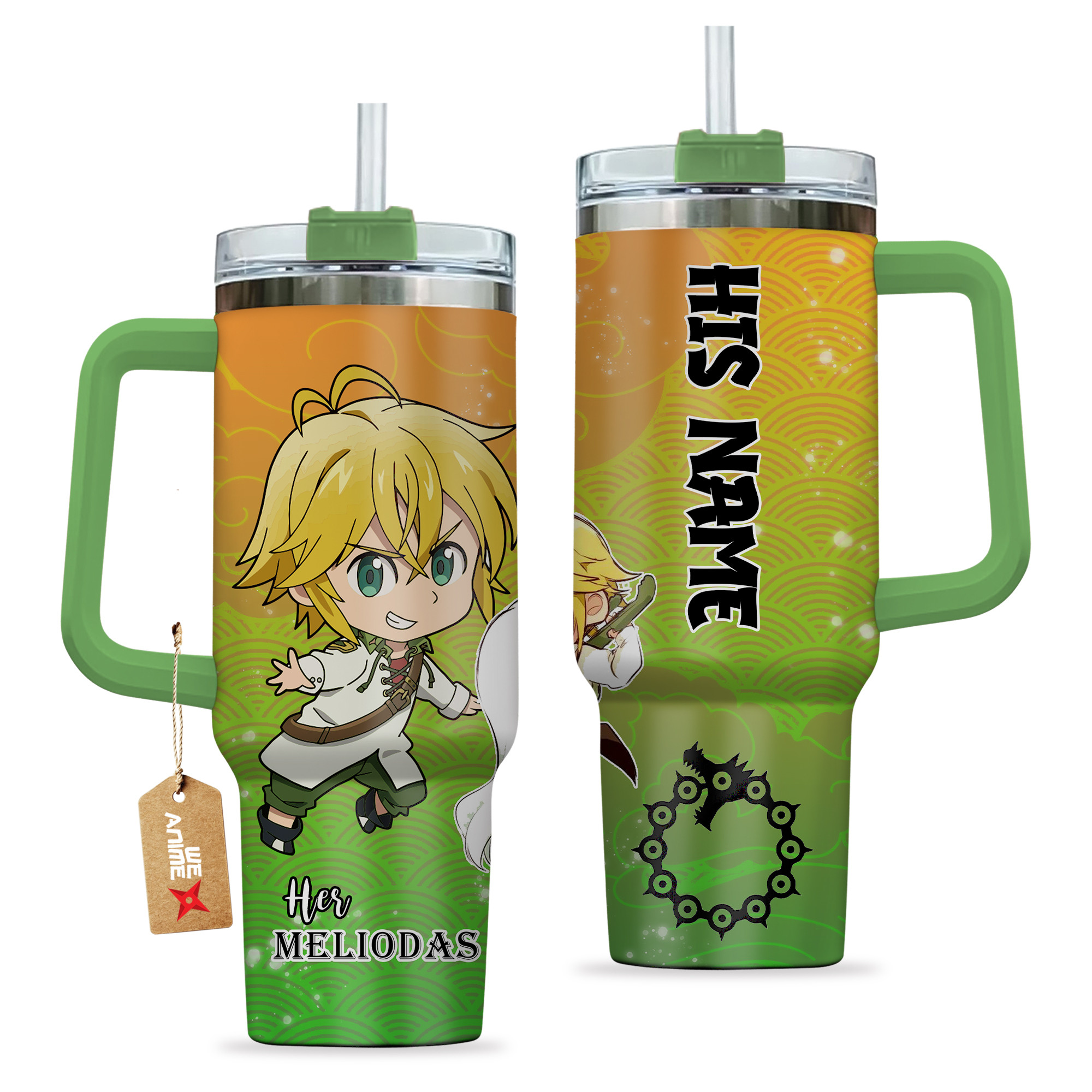 Meliodas The Seven Deadly Sins Anime Valentine Custom Stanley Cup 40 oz 30 oz Tumbler With HandleTVC2301166 - Image 2