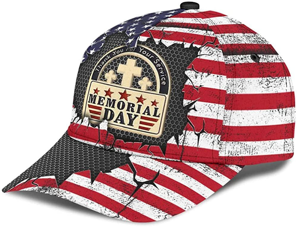 Memorial Day American Flag Beautiful Cap 3D Printed Unisex Hat Classic Cap Trucker Hats Custom Hats Gifts For Men & Women