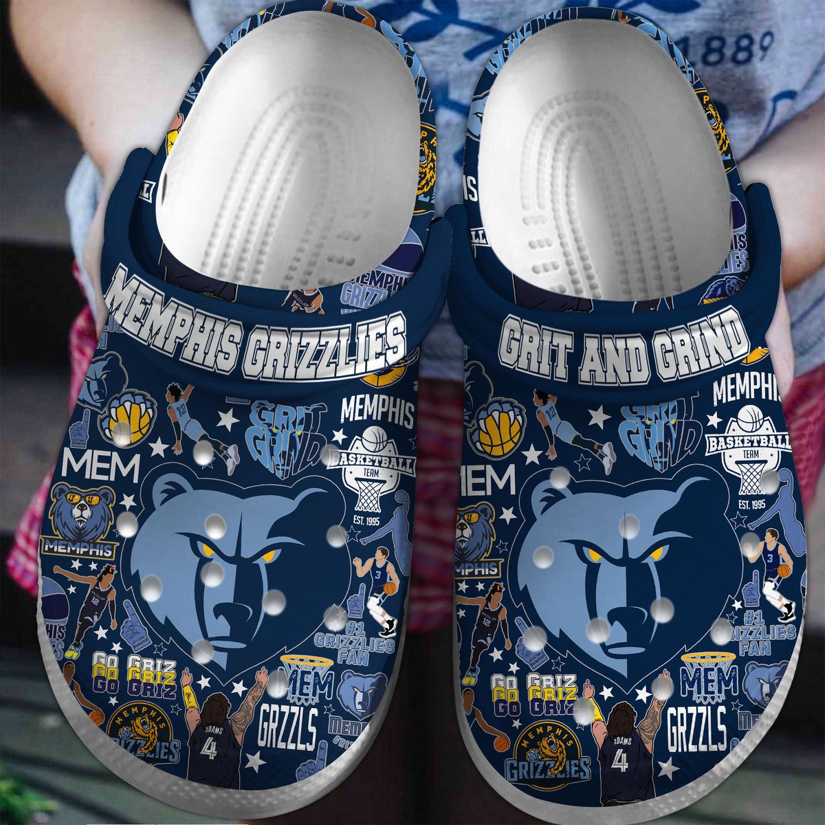 Memphis Grizzlies Basketball team NBA Sport Crocs Clogs Crocband Shoes Comfortable For Men Women and Kids