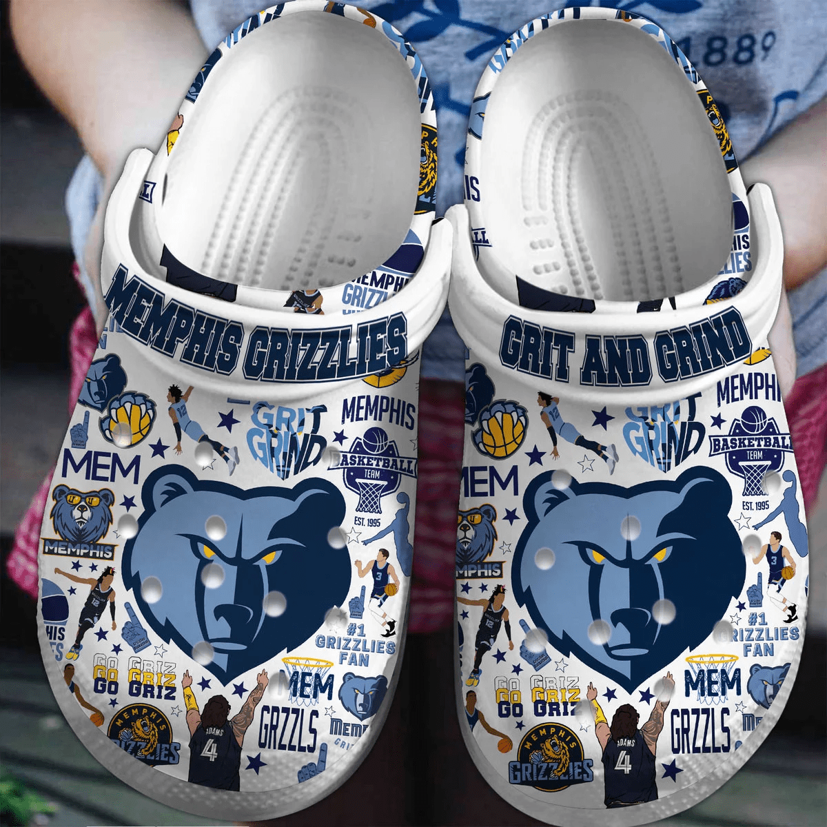 Memphis Grizzlies Basketball team NBA Sport Crocs Clogs Crocband Shoes Comfortable For Men Women and Kids